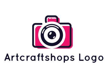 line art camera with glitch effect