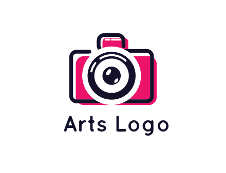 line art camera with glitch effect