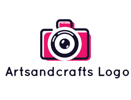 line art camera with glitch effect