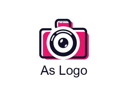 line art camera with glitch effect