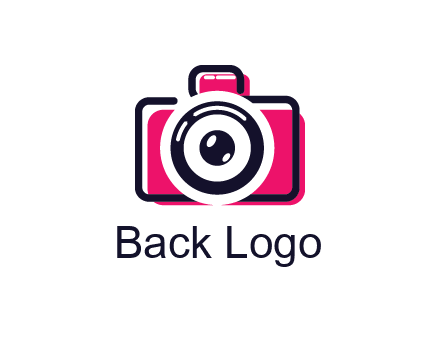 line art camera with glitch effect