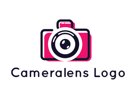 line art camera with glitch effect