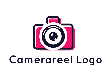 line art camera with glitch effect