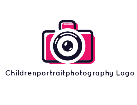 line art camera with glitch effect