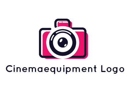 line art camera with glitch effect