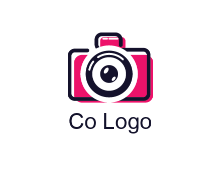 line art camera with glitch effect