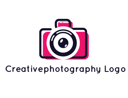 line art camera with glitch effect