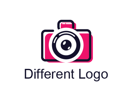 line art camera with glitch effect