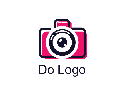 line art camera with glitch effect