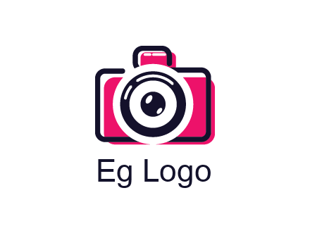 line art camera with glitch effect