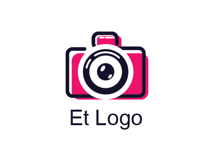 line art camera with glitch effect