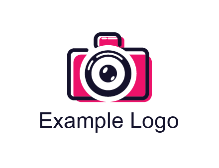 line art camera with glitch effect