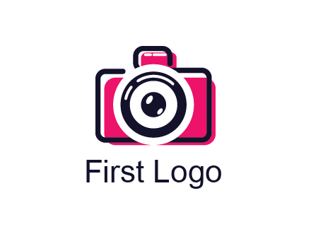 line art camera with glitch effect