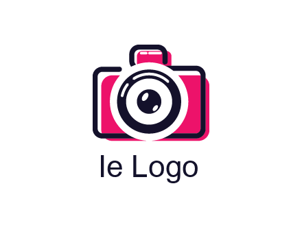 line art camera with glitch effect