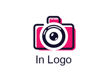 line art camera with glitch effect
