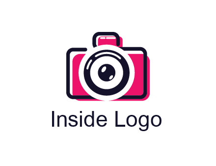 line art camera with glitch effect