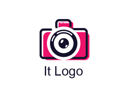 line art camera with glitch effect
