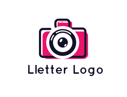 line art camera with glitch effect