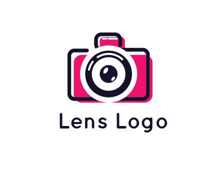 line art camera with glitch effect