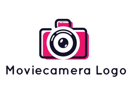 line art camera with glitch effect