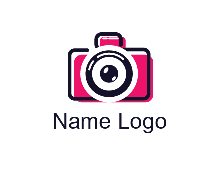 line art camera with glitch effect