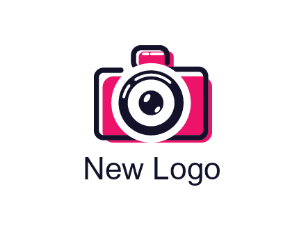 line art camera with glitch effect