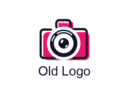 line art camera with glitch effect