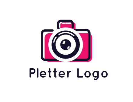 line art camera with glitch effect
