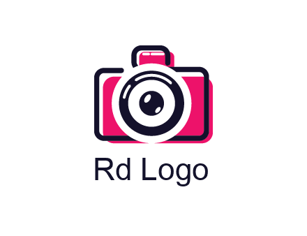 line art camera with glitch effect