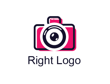 line art camera with glitch effect
