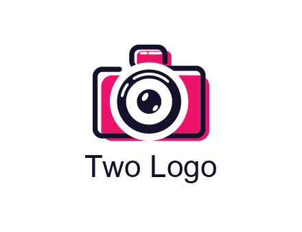 line art camera with glitch effect