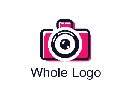 line art camera with glitch effect