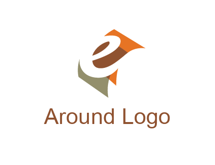 negative spacing letter E in curved panel 