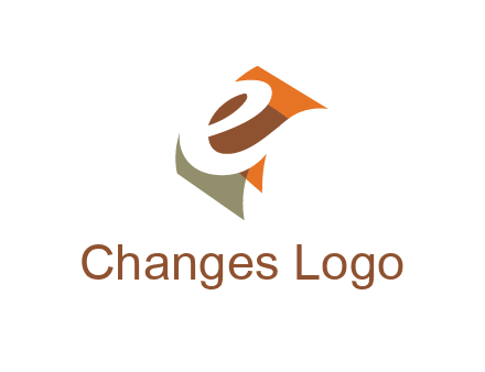 negative spacing letter E in curved panel 