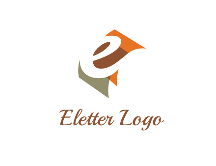 negative spacing letter E in curved panel 