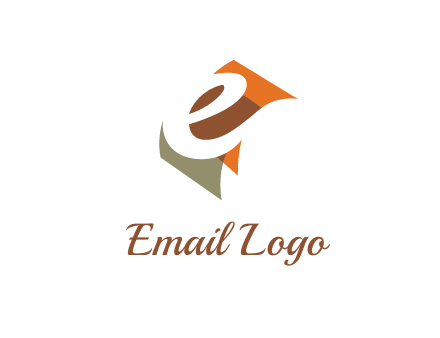 negative spacing letter E in curved panel 