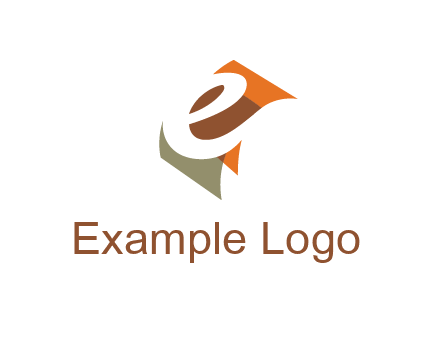 negative spacing letter E in curved panel 