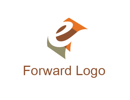 negative spacing letter E in curved panel 