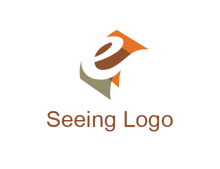 negative spacing letter E in curved panel 