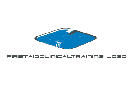 swimming pool with jumping board and stairs