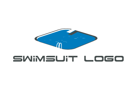 swimming pool with jumping board and stairs