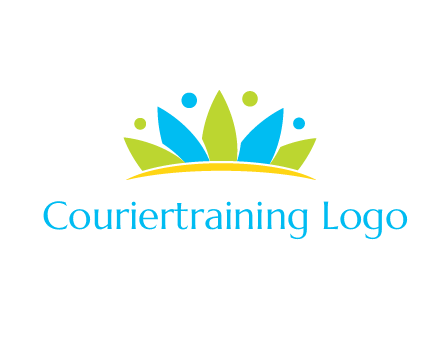 lotus with abstract people symbol