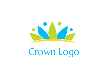 lotus with abstract people symbol