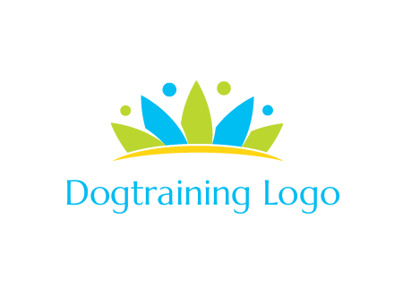 lotus with abstract people symbol