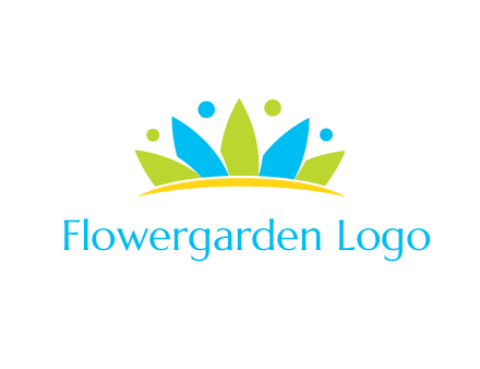 lotus with abstract people symbol