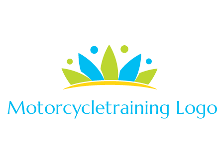lotus with abstract people symbol