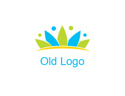 lotus with abstract people symbol