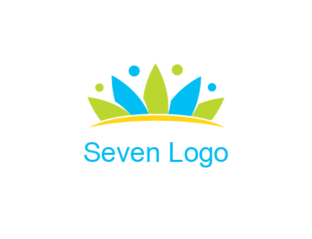 lotus with abstract people symbol