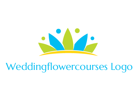 lotus with abstract people symbol