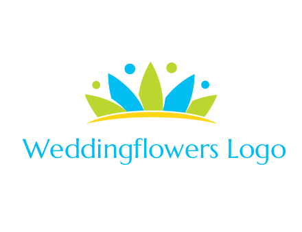 lotus with abstract people symbol